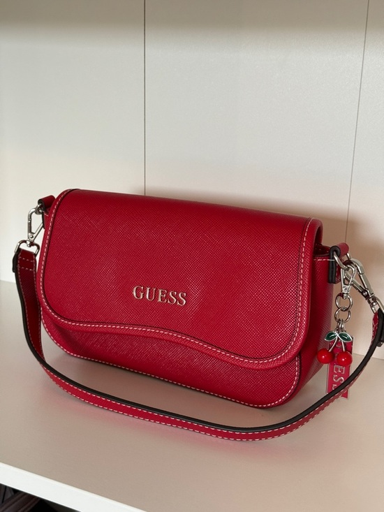 Guess Handbags - GUESS Red Crossbody Bag with Cherry Charm